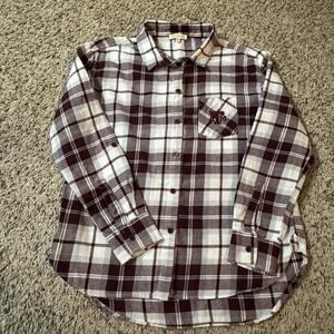 UG Apparel Texas A&M University Button Flannel Blouse Top‎ Shirt  Women's S